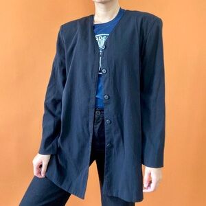 Vintage 80s black shacket